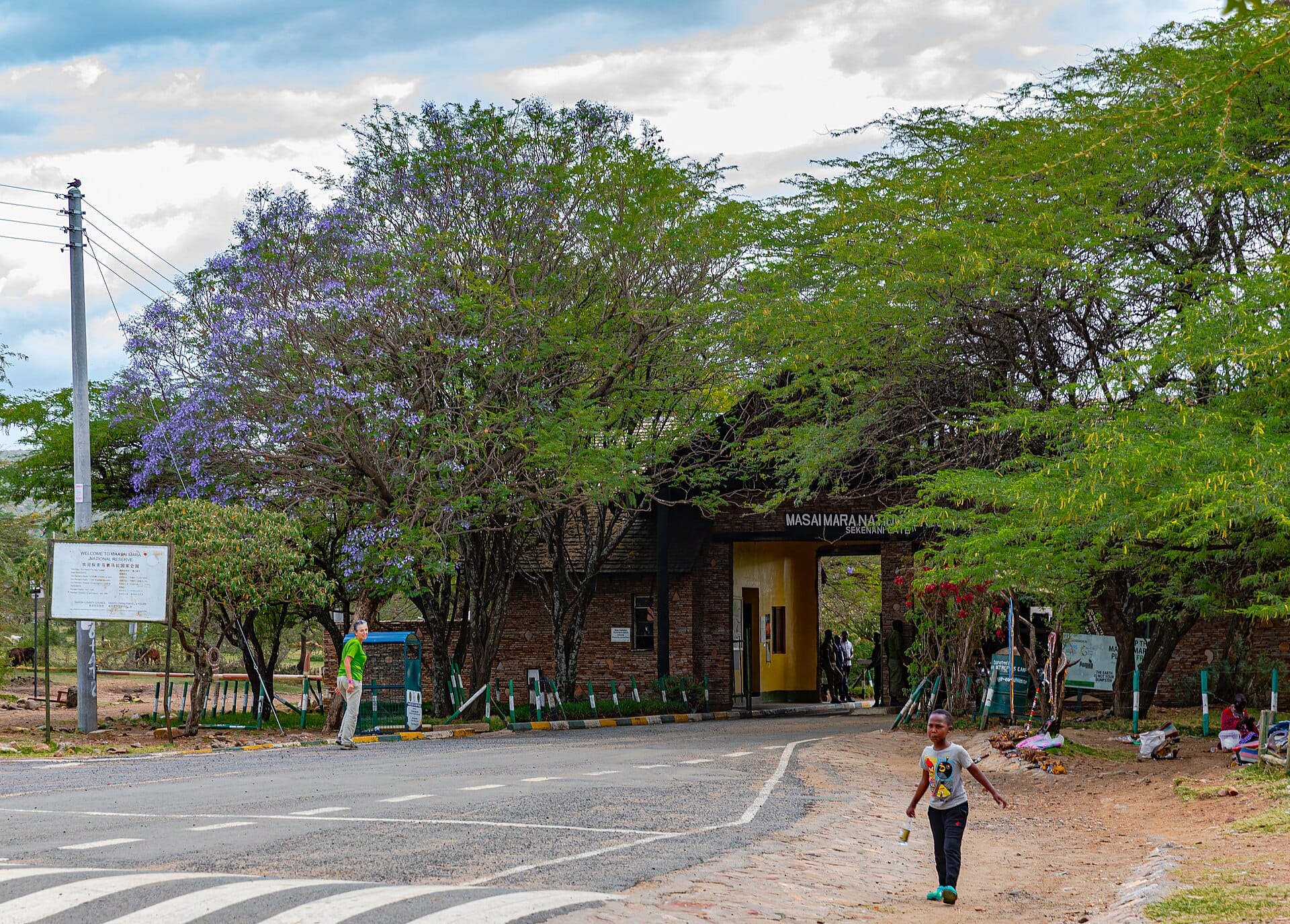 The entrance archway at Sekenani Gate, the main gate into the Maasai Mara National Reserve